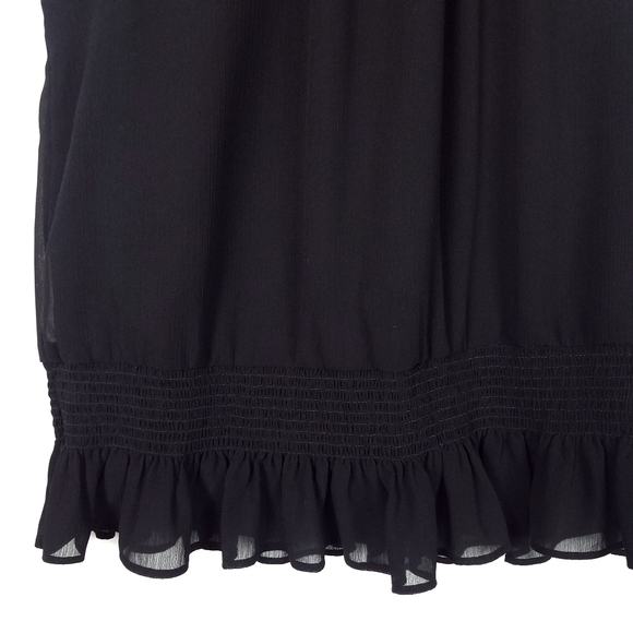J.Crew Crinkle Chiffon Mock Neck Smocked Top - Picture 5 of 8